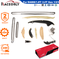 طقم سلسلة توقيت RACEORLY 06K109158AH 06H109467L لسيارات أودي A3 A4 A6 Q5 وفولكس فاجن جولف باسات وسكودا EA888 الجيل الأول والثاني والثالث 1.8T 2.0T
