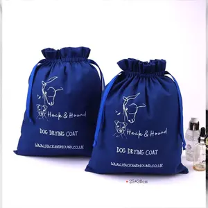 Custom Logo Printing High Quality Cotton Linen Dust Shoe Shopping Bag Drawstring Cotton Pouch For Handbag