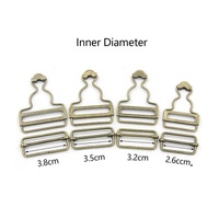 Boucles robustes en alliage de zinc, clips métalliques pour bretelles et curseurs de réglage pour jeans, salopettes, accessoires de vêtements d'usine