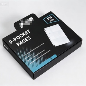 Pages de classement transparentes de qualité supérieure à 9 pochettes pour cartes, protège-cartes à 3 anneaux pour cartes à collectionner TCG - Product Image 4