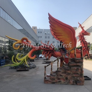 Mô phỏng cao Công viên chủ đề Kích thước cuộc sống bức tượng khổng lồ Kích thước cuộc sống mô hình robot rồng - Product Image 1