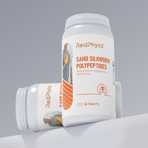 RedPhyto Best Seller Tablet Permen Peptida Ulat Sutra Pasir Dewasa, Menutrisi, Memperkuat Paru-Paru, Suplemen Herbal, Pendukung Kekebalan Tubuh - Product Image 1