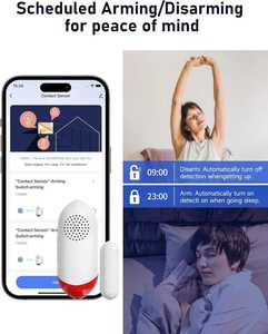 إنذار Tuya WiFi الذكي بباب الثلاجة ونافذة صفارة إنذار تطبيق تنبيه هاتف 0-120dB مجدول IOT - Product Image 3