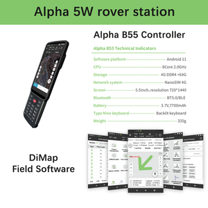 Station RTK Alpha 5W version internationale haute précision multi-constellations 5G/Bluetooth avec émetteur-récepteur intégré haute puissance IP67 - Product Image 6