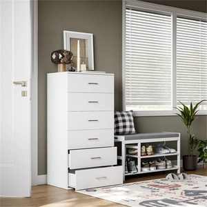 <span class=keywords><strong>Commode</strong></span> de rangement moderne à 6 tiroirs pour salon, table de chevet <span class=keywords><strong>haute</strong></span> pour chambre à coucher, meuble en bois <span class=keywords><strong>laqué</strong></span> <span class=keywords><strong>blanc</strong></span> - Product Image 1