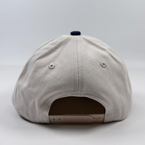 New Fashion Upside Down Two Tone Structured 5 Panel Baseball Cap Custom Puff 3d Embroidered Name <strong>Navy</strong> Trucker <strong>Hats</strong> for Wedding - Product Image 5