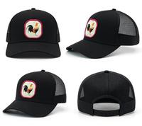 Topi Baseball 5 Panel Bordir 3D Motif Hewan Trendy Custom TOPCAP, Model Trucker dengan Bagian Belakang Berjaring