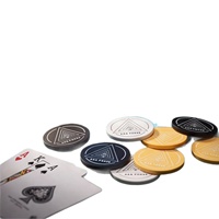 Jetons de poker en céramique de 43 mm, grand format, motif triangle, personnalisables avec logo, pour tournois de Texas Hold'em, jetons de casino écologiques
