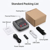 Imprimante thermique portable de 4 pouces pour étiquettes et reçus, machine d'impression d'étiquettes thermiques, compatible avec Win, Android, IOS