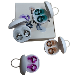 Bouchons d'oreilles réutilisables en silicone pour musiciens avec réduction de bruit de 28 dB, étui de rangement portable et quatre paires d'embouts – Bouchons d'oreilles de qualité supérieure - Product Image 1