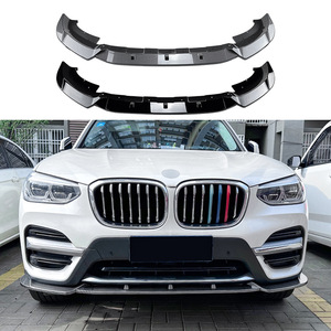 Bmw X3 G01 Front Bumper Lip Splitter Piano Black Carbon Fiber Texture 2018 2021 At Automatic Transmission - Product Image 4