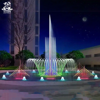 Fuente de Agua con Luces LED de Colores para Jardín, Descuentos al por Mayor de Fábrica, Espectáculo Acuático, Producto Más Vendido