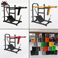 Machine à Squat Pendulaire avec Plateforme Large Réglable Antidérapante pour Entraînement Commercial en Salle de Sport de la Force des Quadriceps et des Fessiers