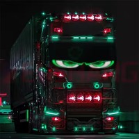 Dynamique RVB Voiture LED Matrice Pixel Panneau Camion Devil Eyes Bande Lumière Auto Fenêtre Led Écran Lumières pour Décoration de Voiture
