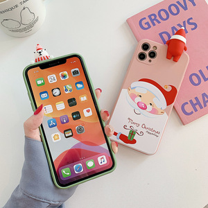 muñeco de nieve Santa alces del teléfono del TPU del caso accesorios del teléfono móvil para iPhone/12/8/X/XR/XS MAX/iPhone 11 - Product Image 4