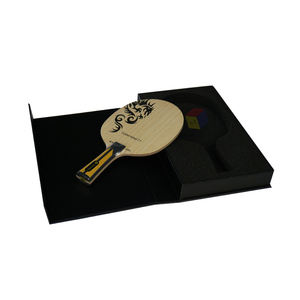ハイエンドカスタムブラック磁気閉鎖卓球包装ラケットブック型段ボールリボンギフトボックス - Product Image 3