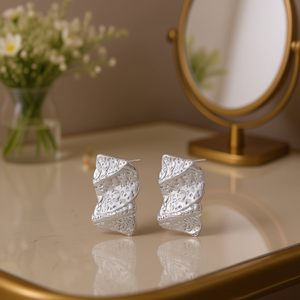 Amy Amy Fashion <b>Stud</b> Earrings <b>Silver</b> Plated Geometric Design For Women Party Jewelry Trendy Earrings PE2988 - Product Image 2