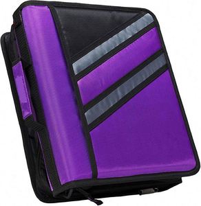 แฟ้มซิปแบบ 3 ห่วง BSCI รุ่น Z-Binder แบบสองในหนึ่ง ขนาด 1.5 นิ้ว สีม่วง รุ่น Z-176-PUR - Product Image 1