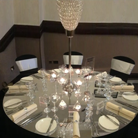 Fournisseur de mariage BJ220407-1 Décoration de table de mariage Offre Spéciale Vente en gros de table miroir acrylique rond 1.5m