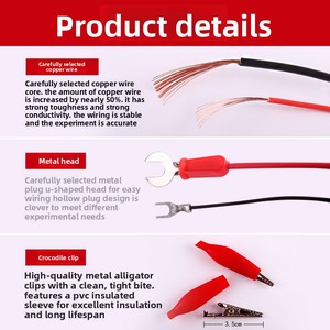 Peralatan Eksperimen <span class=keywords><strong>Fisika</strong></span> Listrik - Klip <span class=keywords><strong>Buaya</strong></span> Bentuk U, Kabel Colokan Pisang, Bola Lampu Kecil, Tembaga Murni, <span class=keywords><strong>Fisika</strong></span> - Product Image 5