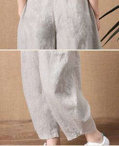 <span class=keywords><strong>Pantaloni</strong></span> Larghi in Cotone e <span class=keywords><strong>Lino</strong></span> da <span class=keywords><strong>Donna</strong></span>, Nuovi <span class=keywords><strong>Pantaloni</strong></span> Estivi Comodi a Gamba Larga, Taglie Grandi, Stile Harem, Versatili, in <span class=keywords><strong>Lino</strong></span>, a Nove Punti, Casual - Product Image 6