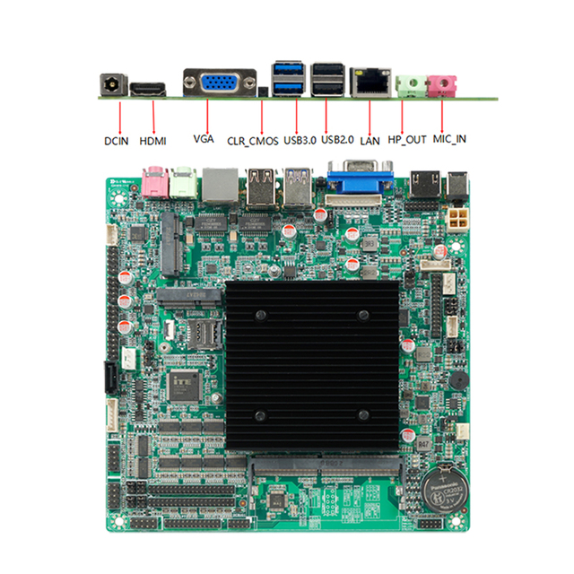 Zeroone Intel Gemini Lake J4125/J4105/N4000 Soc DDR4 Single Onboard CPU Industrial Embedded 8-Port USB 2 LAN Thin ITX
