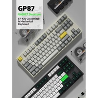 Clavier mécanique de jeu filaire FL ESPORTS GP87 à 87 touches, avec joint d'étanchéité, échange à chaud, RGB, interrupteurs 3 et 5 broches, rétroéclairage intégral, Type C