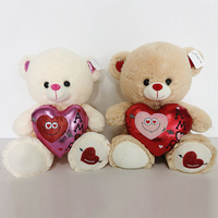 Saint valentin 1m ours en peluche jouets en peluche taille douanière ours en peluche doux jouets en peluche saint valentin avec coeur