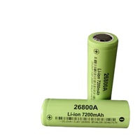Batterie lithium-ion haute capacité 3,7 V 26800 7200 mAh Li-ion cylindrique 26800 Batterie lithium-ion rechargeable pour lampe torche LED