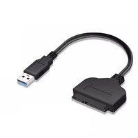Cable de Datos USB 3.0 SATA 2025, Revestimiento de PVC, Conductor de Cobre Puro, Blindaje de Lámina, 12 Meses de Garantía, para Disco Duro de Computadora y Fuente de Alimentación