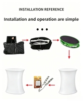 Table de réception et de promotion pliable ovale personnalisée YTSF-C9, lavable, haute qualité, directement de l'usine