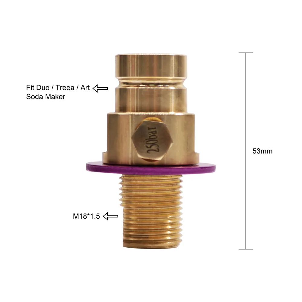 Bộ Chuyển Đổi CO2 Bộ Chuyển Đổi Cacbon Kết Nối Nhanh Cho Máy Làm Xi Lanh Soda Thay Thế Tương Thích Với Mô Hình DUO Terra Art