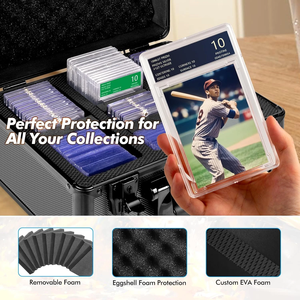 Caja de Almacenamiento para Tarjetas Graduadas de <span class=keywords><strong>3</strong></span> Filas para Tarjetas BGS/SGC, Caja de Almacenamiento de Tarjetas Coleccionables de Aleación de Aluminio, Estuche para Tarjetas Graduadas - Product Image 4