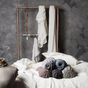 Ensemble de housse de couette en lin personnalisé Queen Size 100% en camomille jaune-beige délavé doux boutons lavés literie à usage domestique - Product Image 1