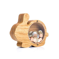Boîte de rangement pour animaux en bois sculptée à la main de haute qualité tirelire pour enfants et adultes tirelire tirelire pour enfants