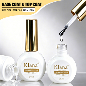 Hot Selling <b>Top</b> <b>Coat</b> Gel Polish 30ml Base <b>Coat</b> UV Gel Nail High Glossy Natural Leveling Function Gel - Product Image 1