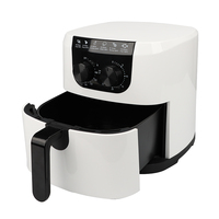 Friteuse à air électrique Vasion 5L, contrôle numérique, protection contre la surchauffe, surface antiadhésive, forme carrée, plastique, utilisation domestique et extérieure, 5L