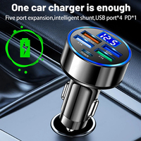 Chargeur de voiture électrique 250W à charge rapide Type-C PD QC3.0 SCP OVP Adaptateur USB pour téléphone avec affichage numérique pour téléphones mobiles