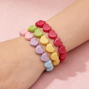 Perline a Cuore in Acrilico Colorate Assortite per Creazione di Gioielli, Perline Distanziatrici Colorate per Portachiavi e Lavori Artigianali Fai-da-Te - Product Image 6