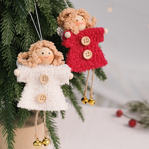 Pendentif <span class=keywords><strong>de</strong></span> Noël en peluche pour enfant, motif bonhomme <span class=keywords><strong>de</strong></span> neige ou Père Noël, idéal pour décorer le sapin <span class=keywords><strong>de</strong></span> Noël - Product Image 4
