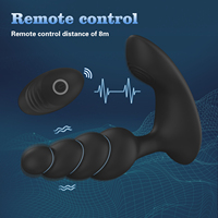 Ylove Ensemble de perles anales en silicone + ABS 100% imperméables avec 10 modes de vibration, emballage en boîte cadeau, jouet sexuel pour adultes