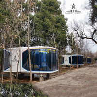 Portable Camping Capsule Préfabriqué Camping Resort Maison De Luxe Moderne Préfabriqué Plage Maison Préfabriquée Villa Bureau Mobile