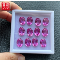 Laborgezüchteter Rosa Saphir Ovaler Schliff 3*4-12*14mm Größe Facettierte Lose Edelsteine Mit AGL-Zertifikat für Schmuckherstellung