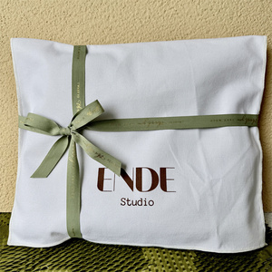 Factory Wholesale Custom Logo High Quality Muslin <b>White</b> Cotton Full Covers Dust Packaging Bag Jewelry Gift Pouch - Product Image 4