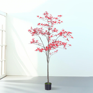 Haut de gamme luxe intérieur salon décoration bionique fleur Art Simulation plante verte érable rouge plantes artificielles verdure - Product Image 3