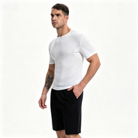 T-shirt pour homme en mélange modal doux, respirant, extensible, à manches courtes, coupe ample, décontracté, grande taille, tee-shirt d'été