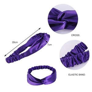 Serre-têtes en satin torsadés ajustables avec logo personnalisé pour femmes, accessoires capillaires en gros, bandeaux élastiques <span class=keywords><strong>soyeux</strong></span> - Product Image 4