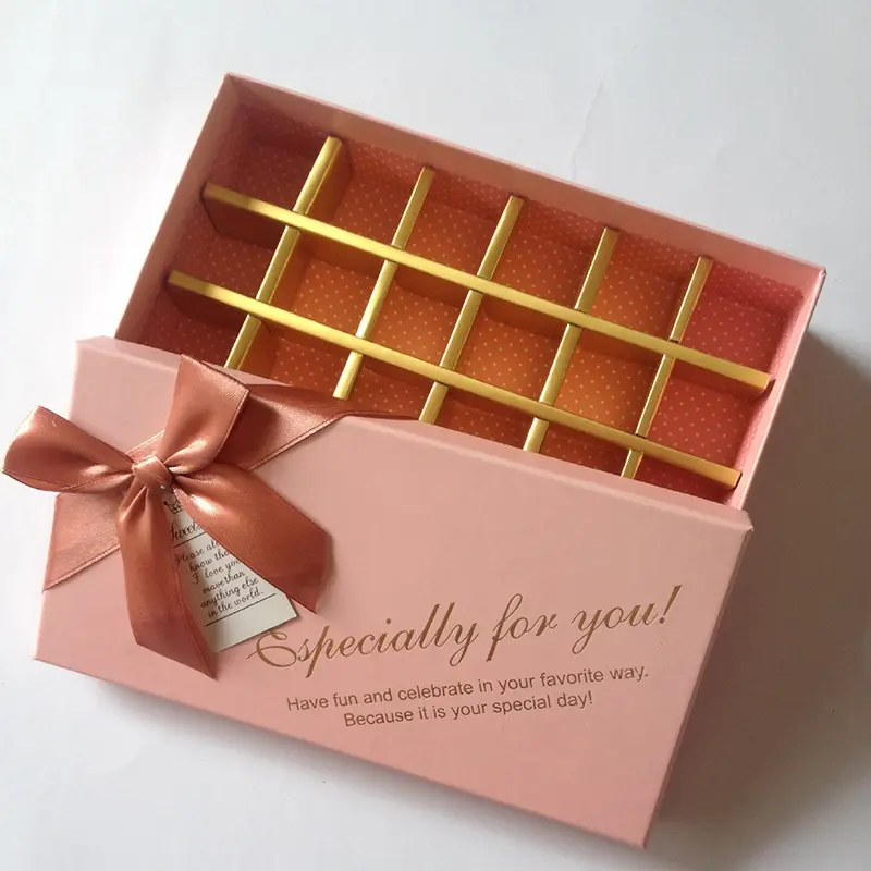 Grosir kotak cokelat kemasan kertas kotak hadiah permen Bonbon manis kotak kertas Hari Valentine