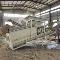 Installation de lavage et de tamisage rotatif tout-en-un pour le sable et le gravier de minerai d'or alluvionnaire, avec tamis rotatif et lave-sable