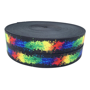Tùy chỉnh <span class=keywords><strong>polyester</strong></span> in vải dây đeo kỹ thuật số Nylon đầy màu sắc 1 inch 1.5 inch và 2 inch dây an toàn cho túi may - Product Image 6